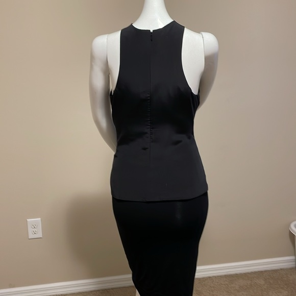 ROBBI & NIKKI byROBERT RODRIGUEZ SILK CHAIN EMBELLISHED RUFFLE FRONT TANK TOP SM - Picture 13 of 16